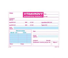 Výdavkový pokladničný doklad 2xDPH, A6, 100 listov