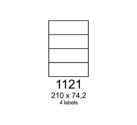 etikety RAYFILM 210x74,2 zelené flourescentné laser R01301121A (100 list./A4) (R0130.1121A)