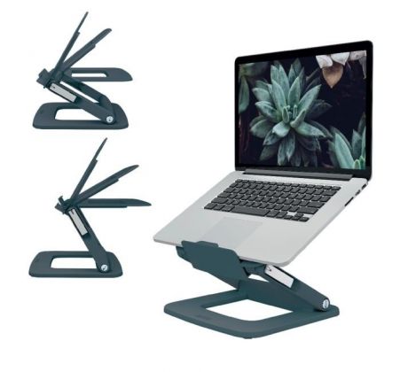 Stojan na notebook nastaviteľný Leitz Ergo s viacerými uhlami sklonu, zamatový šedý