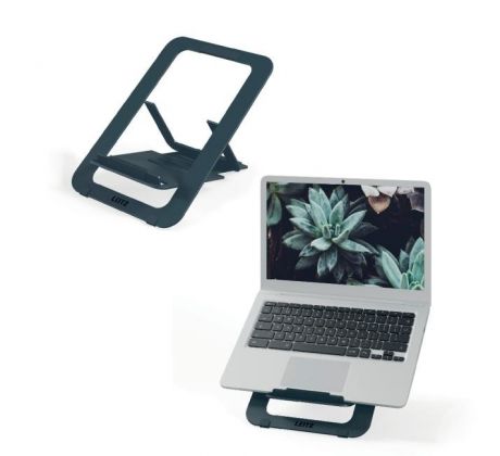 Stojan na notebook nastaviteľný Leitz Ergo hliníkový ultra plochý nastaviteľný, zamatový šedý