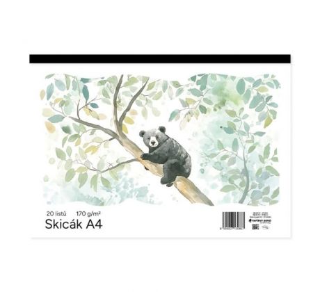 Skicár A4 20 listový biely