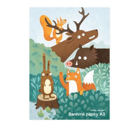 Farebný papier A3 10 listov