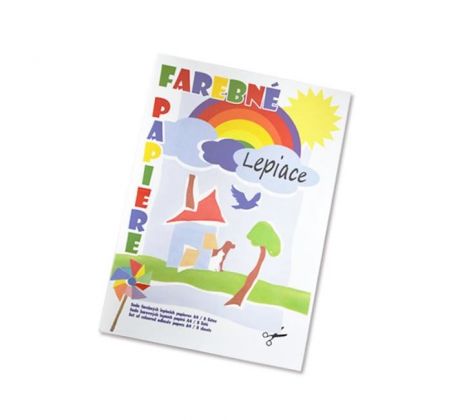 Farebný papier samolepiaci A4 8-hárkový