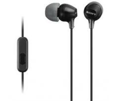 Slúchadlá do uší s mikrofónom SONY MDR-EX15AP, handsfree, čierne (MDREX15APB.CE7)