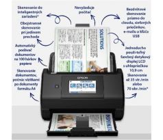 skener EPSON WorkForce ES-580W, A4, 1200dpi, ADF, DUPLEX, USB 3.0, Wi-Fi (B11B258401)