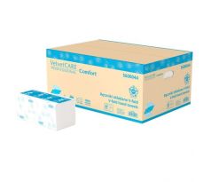 Papierové utierky skladané ZZ 2-vrstvové VELVET CARE 100%celulóza, 25x23 cm (20bal.)