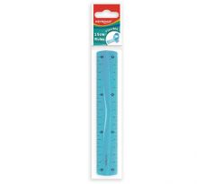 Pravítko KEYROAD 15 cm, ohybné, mix farieb