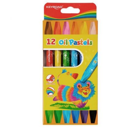 Olejové pastelky KEYROAD, 12 farieb