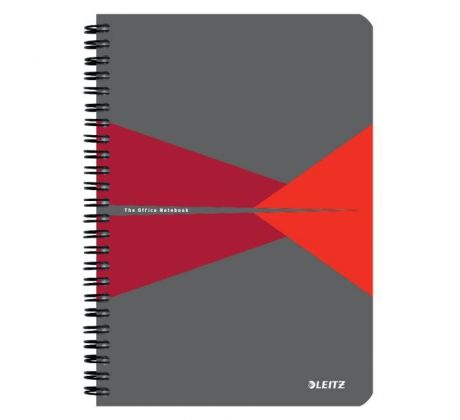 Blok Leitz Office Card A5 90 listov linajkový červený