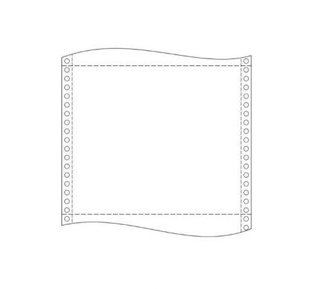 Tabelačný papier 39 cm x 12“ 1+0 s BP 60g 2000 zložiek