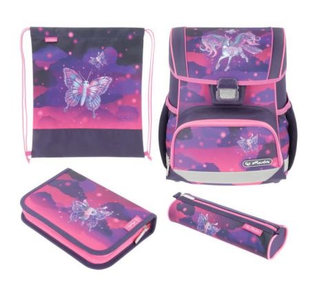 Školská taška Herlitz Loop+ Unicorn, sada