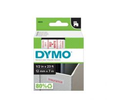 Samolepiaca páska Dymo D1 12 mm biela/červená