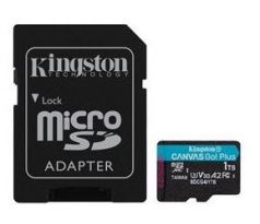 Pamäťová karta Kingston Canvas Go! Plus microSDXC 1TB Class 10, UHS-I, U3, V30, A2, 200/104MB/s (+ adaptér) (SDCG4/1TB)