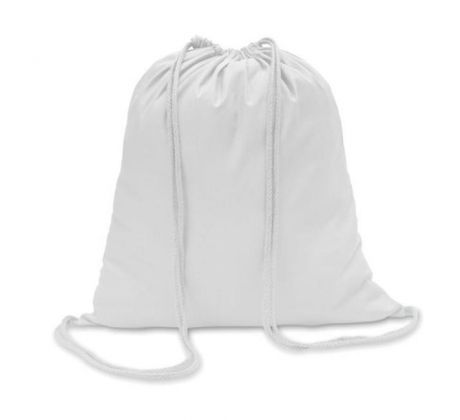 Bavlnený sťahovací vak 100gr/m² 41x37 cm biely