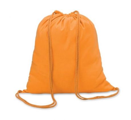 Bavlnený sťahovací vak 100gr/m² 41x37 cm oranžový