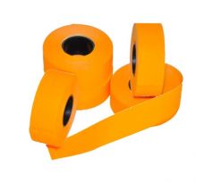 Etikety 25x16 signálne oranžové hranaté