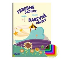 Farebný papier A4 20 listov