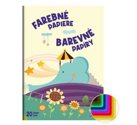 Farebný papier A4 20 listov