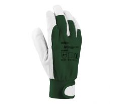 Rukavice pracovné, kombinované HOBBY zelené veľ. 8/M