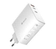 nabíjačka Devia Extreme PD GaN 140W 2x USB-C 1x USB, biela (BRA013523)