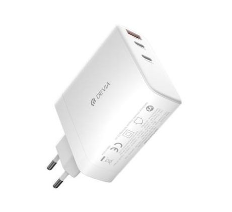 nabíjačka Devia Extreme PD GaN 140W 2x USB-C 1x USB, biela (BRA013523)