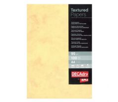 Štrukturovaný papier Mramor, zlatá, 95 g, 100 hárkov