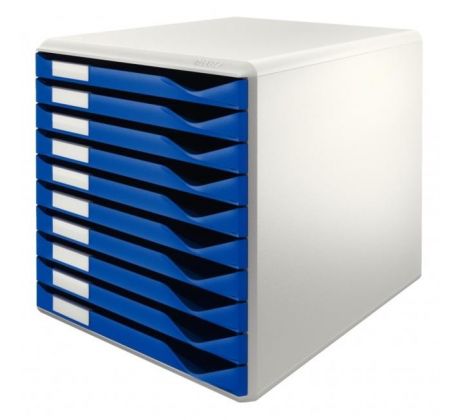 Zásuvkový box Leitz 10 zásuviek modro/sivý