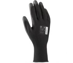 Rukavice polyester, polomáčané BUCK čierne veľ. 8/M