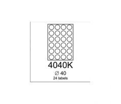Etikety Rayfilm 40mm kruhové oranžové fluorescentné R01334040KA, 100 hárkov