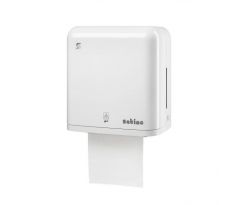 Zásobník na utierky v kotúči WEPA SATINO AutoCut, biely plast, bezdotykový