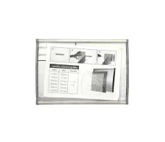 Informačná tabuľka zásuvná  šedá 93x124mm