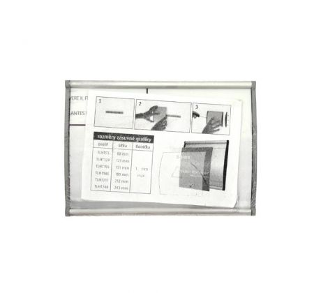 Informačná tabuľka zásuvná  šedá 93x124mm