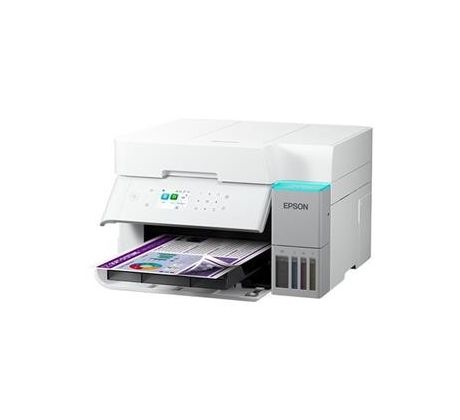 MFP "ecoTANK" farebné atramentové EPSON L6376 (biela), sieť, DUPLEX, DADF, Wi-Fi, (C11CL43404)