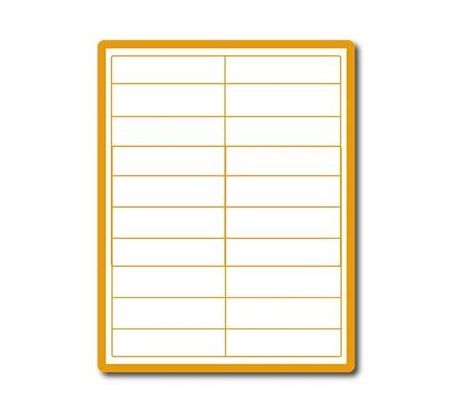 etikety samolepiace 100x28 univerzálne biele, 20 etikiet na hárku A4 (100 listov A4/bal.) (ECO-100x28-100)