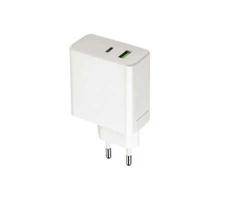nabíjačka Setty LSI-01, PD+QC, USB + USB-C 45W LSI-01 biela (GSM116374)