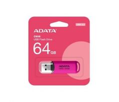 USB kľúč ADATA Classic Series C906 64GB USB 2.0 snap-on cap design, ružový (AC906-64G-RPP)