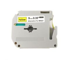 alt. páska Ecodata pre BROTHER MK-621 - čierne písmo, žltá páska Tape (9mm) (ECO-MK-621)