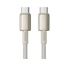 kábel Baseus Tungsten Gold  USB-typ C - USB typ C 100W 1m, titánový  (BRA014057)