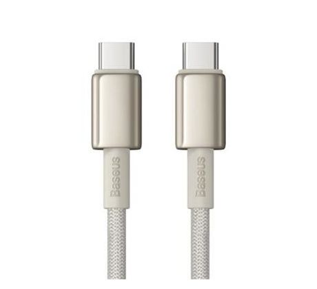 kábel Baseus Tungsten Gold  USB-typ C - USB typ C 100W 1m, titánový  (BRA014057)