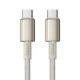 kábel Baseus Tungsten Gold  USB-typ C - USB typ C 100W 1m, titánový  (BRA014057)