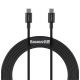 kábel Baseus Superior PD USB-typ C - USB-typ C 100W 2.0m, čierny  (BRA013181)