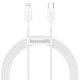kábel Baseus Superior PD USB-typ C - Lightning 20W 1,5 m, biely  (BRA010675)