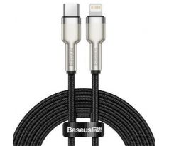 kábel Baseus Cafule Metal PD USB-typ C - Lightning 20W 2,0 m, čierny (BRA010623)