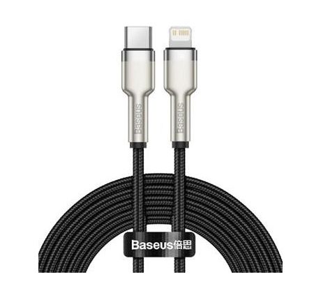 kábel Baseus Cafule Metal PD USB-typ C - Lightning 20W 2,0 m, čierny (BRA010623)