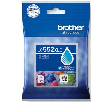 kazeta BROTHER LC-552XL Cyan MFC-J3660DW/J3960DW (1500 str.) (LC552XLC)