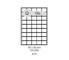 etikety ECODATA Samolepiace 30x40 univerzálne biele (100 listov A4/bal.) (ECO-30x40-100)