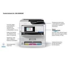MFP farebné atram. EPSON WorkForce Pro EM-C800RDWF, A4, GLAN, DUPLEX, RASF, FAX, WiFi, (C11CK19401)