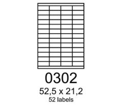 etikety RAYFILM 52,5x21,2 vysokolesklé biele laser R01190302A (100 list./A4) (R0119.0302A)