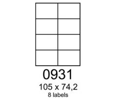 etikety RAYFILM 105x74,2 červené flourescentné laser R01320931A (100 list./A4) (R0132.0931A)