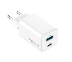 nabíjačka Forever TC-08-45AC, GaN PD QC charger, 1x USB-C 1x USB, 45W, biela (GSM187243)